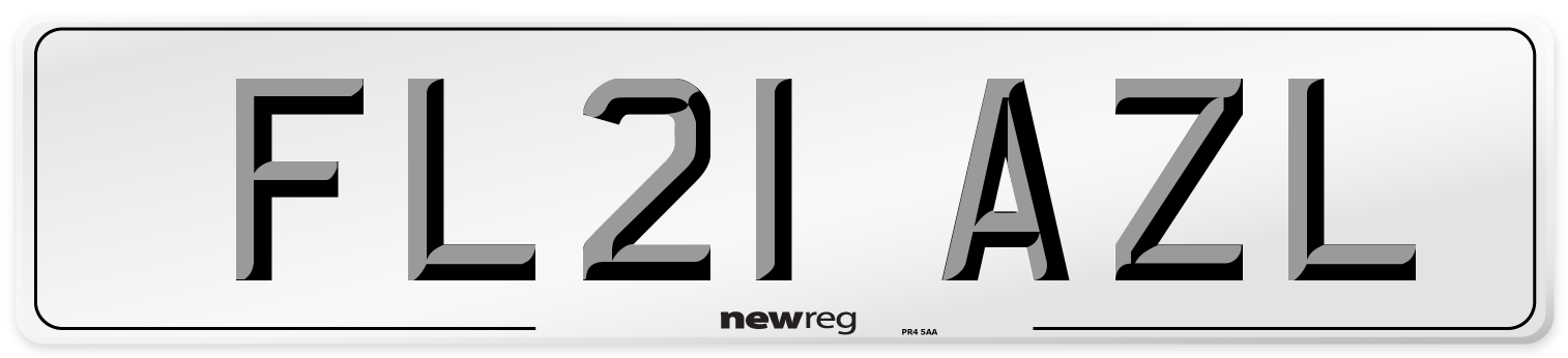 FL21 AZL Number Plate from New Reg